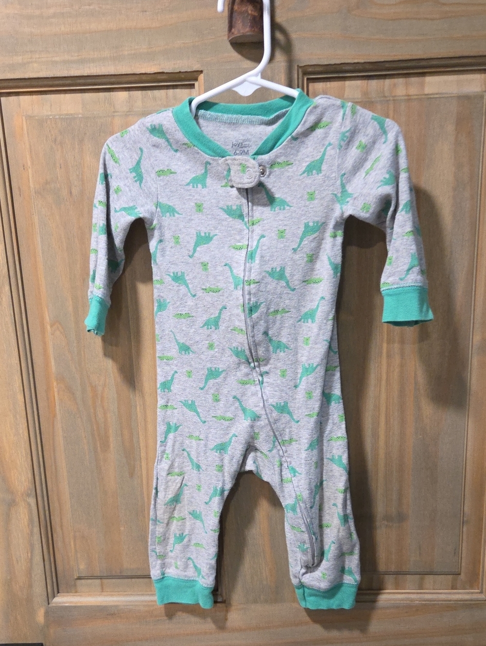 **BUNDLE & SAVE** Gray One-Piece with Mint Green Dinosaur And Frog Print